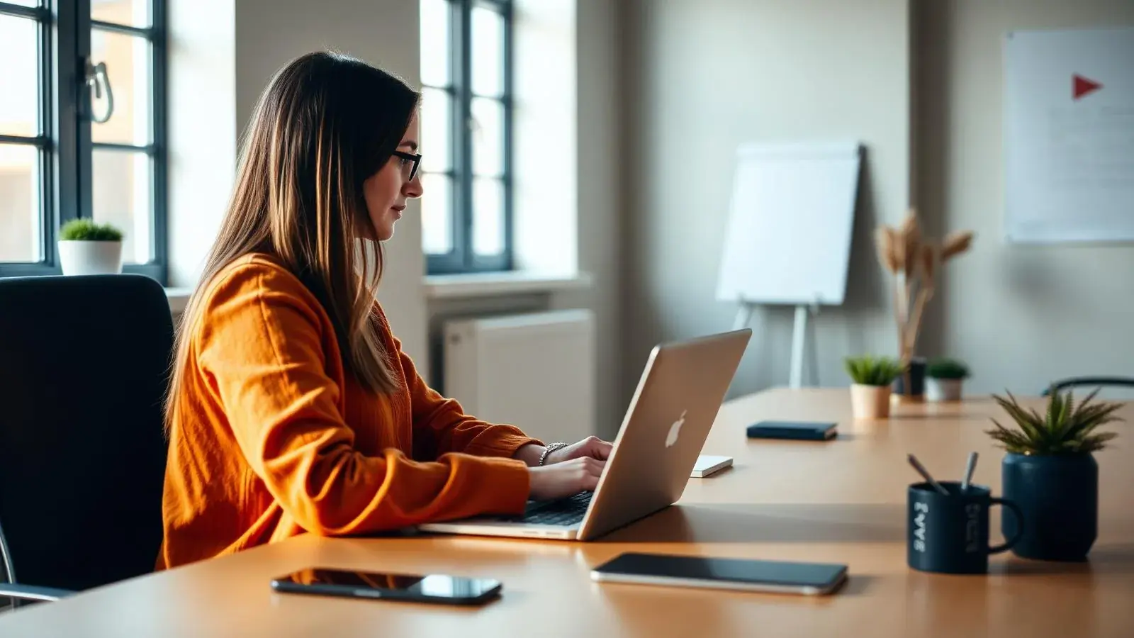 Person registrerer kursdeltakere på laptop